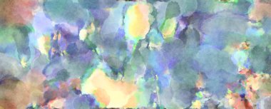 Modern fırça darbeleri. Poster, duvar sanatı, afiş, kart, kitap kapağı veya ambalaj için rahatlatıcı kompozisyonun yumuşak renkli çizimi. Pastel renklerle suluboya.