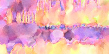 Modern fırça darbeleri. Poster, duvar sanatı, afiş, kart, kitap kapağı veya ambalaj için rahatlatıcı kompozisyonun yumuşak renkli çizimi. Pastel renklerle suluboya.