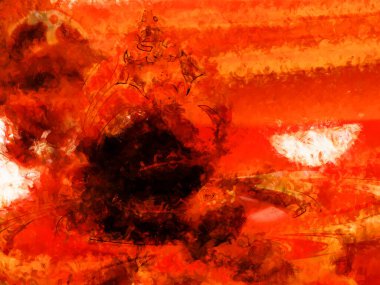 Tuval üzerinde etkileyici fırçalanmış resim. Soyut doku. 2D çizim. Geniş fırça darbeleri. Modern dijital sanat. Çağdaş fırça. Modern ifade. Popüler biçim boyanmış resim.