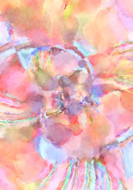 Modern fırça darbeleri. Poster, duvar sanatı, afiş, kart, kitap kapağı veya ambalaj için rahatlatıcı kompozisyonun yumuşak renkli çizimi. Pastel renklerle suluboya.