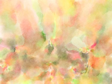 Modern fırça darbeleri. Poster, duvar sanatı, afiş, kart, kitap kapağı veya ambalaj için rahatlatıcı kompozisyonun yumuşak renkli çizimi. Pastel renklerle suluboya.