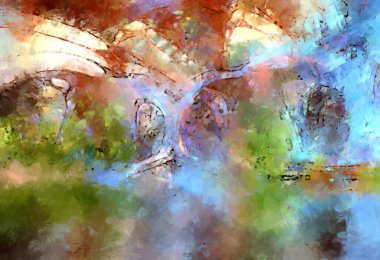 Tuval üzerinde etkileyici fırçalanmış resim. Soyut doku. 2D çizim. Geniş fırça darbeleri. Modern dijital sanat. Çağdaş fırça. Modern ifade. Popüler biçim boyanmış resim.