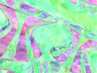 Modern fırça darbeleri. Poster, duvar sanatı, afiş, kart, kitap kapağı veya ambalaj için rahatlatıcı kompozisyonun yumuşak renkli çizimi. Pastel renklerle suluboya.