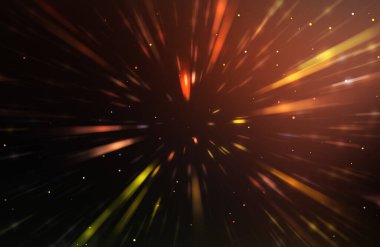 Parlak, canlı ve renkli duvar kağıtları. Parlayan parçacıkları ve çizgileri olan ışık patlaması yıldızı. Güzel soyut ışın arkaplanı.