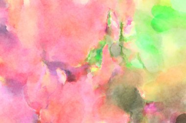 Modern fırça darbeleri. Poster, duvar sanatı, afiş, kart, kitap kapağı veya ambalaj için rahatlatıcı kompozisyonun yumuşak renkli çizimi. Pastel renklerle suluboya.