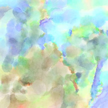 Modern fırça darbeleri. Poster, duvar sanatı, afiş, kart, kitap kapağı veya ambalaj için rahatlatıcı kompozisyonun yumuşak renkli çizimi. Pastel renklerle suluboya.