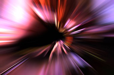 Hızlı yüksek hız bulanıklaştırma arkaplanı. Işık teknolojisi soyut duvar kağıdı. Renkli ışık enerjisi parlamaları. Çarpık grafik hareket arkaplanı. Dinamik patlama flaşı. İvme etkisi.