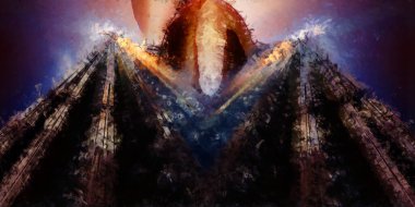 Tuval üzerinde etkileyici fırçalanmış resim. Soyut doku. 2D çizim. Geniş fırça darbeleri. Modern dijital sanat. Çağdaş fırça. Modern ifade. Popüler biçim boyanmış resim.