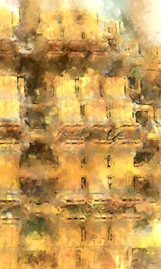 Tuval üzerinde etkileyici fırçalanmış resim. Soyut doku. 2D çizim. Geniş fırça darbeleri. Modern dijital sanat. Çağdaş fırça. Modern ifade. Popüler biçim boyanmış resim.