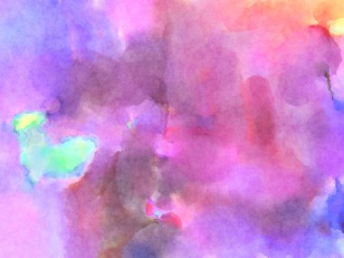 Modern fırça darbeleri. Poster, duvar sanatı, afiş, kart, kitap kapağı veya ambalaj için rahatlatıcı kompozisyonun yumuşak renkli çizimi. Pastel renklerle suluboya.