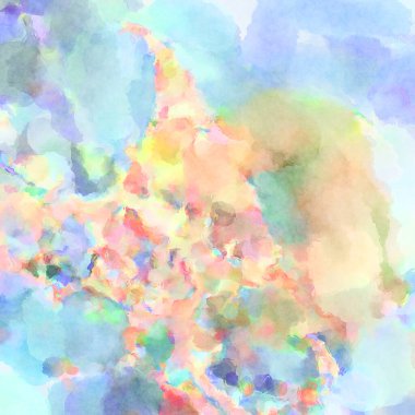 Modern fırça darbeleri. Poster, duvar sanatı, afiş, kart, kitap kapağı veya ambalaj için rahatlatıcı kompozisyonun yumuşak renkli çizimi. Pastel renklerle suluboya.