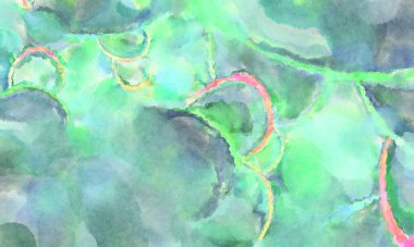 Modern fırça darbeleri. Poster, duvar sanatı, afiş, kart, kitap kapağı veya ambalaj için rahatlatıcı kompozisyonun yumuşak renkli çizimi. Pastel renklerle suluboya.