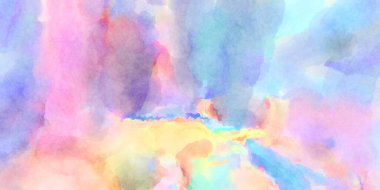 Modern fırça darbeleri. Poster, duvar sanatı, afiş, kart, kitap kapağı veya ambalaj için rahatlatıcı kompozisyonun yumuşak renkli çizimi. Pastel renklerle suluboya.