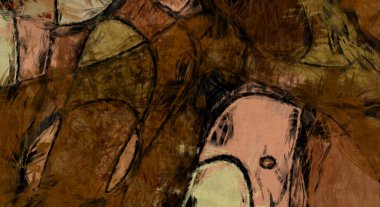 Kaos duvarı sanatı. Sanatsal canlılık ve renkli duvar kâğıdı. Kaotik resim. Taranmış Boyalı Soyut Arkaplan. Fırça darbesi ile boyanmış. Tuval üzerinde etkileyici fırçalanmış resim