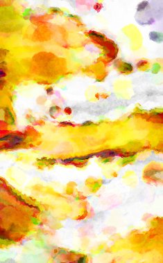 Modern fırça darbeleri. Poster, duvar sanatı, afiş, kart, kitap kapağı veya ambalaj için rahatlatıcı kompozisyonun yumuşak renkli çizimi. Pastel renklerle suluboya.