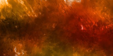 Vahşi ve büyük fırça darbeleri. Beyaz arka planda fırçalanmış soyut resim. Fırça darbesi ile boyanmış. Boya darbeleri. 2B Görüntü.