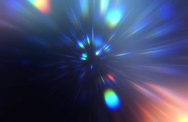 Parlak, canlı ve renkli duvar kağıtları. Parlayan parçacıkları ve çizgileri olan ışık patlaması yıldızı. Güzel soyut ışın arkaplanı.