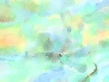 Modern fırça darbeleri. Poster, duvar sanatı, afiş, kart, kitap kapağı veya ambalaj için rahatlatıcı kompozisyonun yumuşak renkli çizimi. Pastel renklerle suluboya.