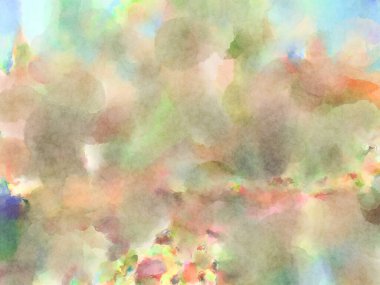 Modern fırça darbeleri. Poster, duvar sanatı, afiş, kart, kitap kapağı veya ambalaj için rahatlatıcı kompozisyonun yumuşak renkli çizimi. Pastel renklerle suluboya.