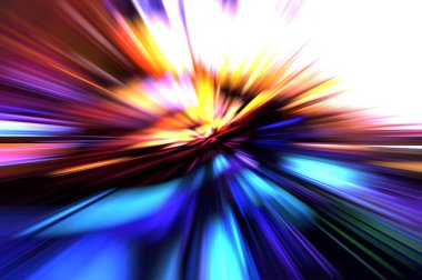 Hızlı yüksek hız bulanıklaştırma arkaplanı. Işık teknolojisi soyut duvar kağıdı. Renkli ışık enerjisi parlamaları. Çarpık grafik hareket arkaplanı. Dinamik patlama flaşı. İvme etkisi.