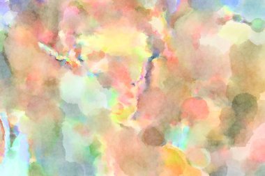 Modern fırça darbeleri. Poster, duvar sanatı, afiş, kart, kitap kapağı veya ambalaj için rahatlatıcı kompozisyonun yumuşak renkli çizimi. Pastel renklerle suluboya.