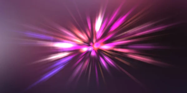 Glossy Vibrant Colorful Wallpaper Light Explosion Star Glowing Particles Lines — Stock Photo, Image