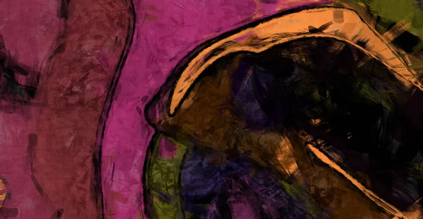 Kaos duvarı sanatı. Sanatsal canlılık ve renkli duvar kâğıdı. Kaotik resim. Taranmış Boyalı Soyut Arkaplan. Fırça darbesi ile boyanmış. Tuval üzerinde etkileyici fırçalanmış resim