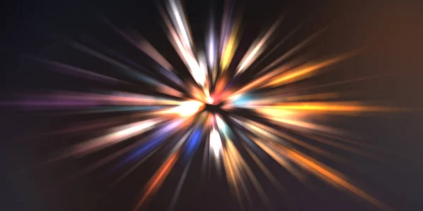 Glossy Vibrant Colorful Wallpaper Light Explosion Star Glowing Particles Lines — Stock Photo, Image