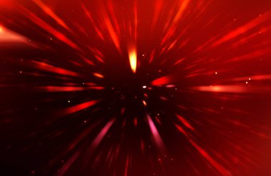 Parlak, canlı ve renkli duvar kağıtları. Parlayan parçacıkları ve çizgileri olan ışık patlaması yıldızı. Güzel soyut ışın arkaplanı.