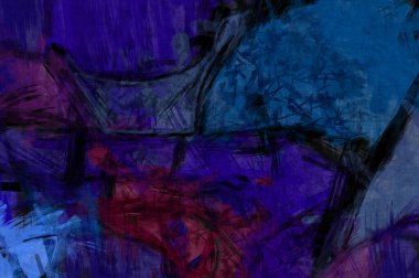 Kaos duvarı sanatı. Sanatsal canlılık ve renkli duvar kâğıdı. Kaotik resim. Taranmış Boyalı Soyut Arkaplan. Fırça darbesi ile boyanmış. Tuval üzerinde etkileyici fırçalanmış resim