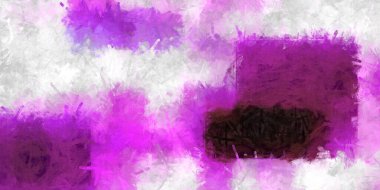 Doğrusal ve geometrik şekilli modern sanat. Renkli çağdaş sanat eserleri. Painton tuvalinin renk vuruşları. Soyut arkaplanda fırça darbeleri. Fırça boyası. Duvar sanatı.