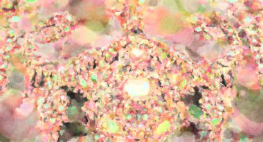 Modern fırça darbeleri. Poster, duvar sanatı, afiş, kart, kitap kapağı veya ambalaj için rahatlatıcı kompozisyonun yumuşak renkli çizimi. Pastel renklerle suluboya.