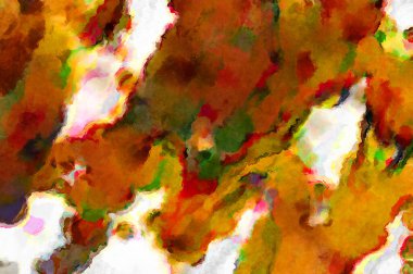 Modern fırça darbeleri. Poster, duvar sanatı, afiş, kart, kitap kapağı veya ambalaj için rahatlatıcı kompozisyonun yumuşak renkli çizimi. Pastel renklerle suluboya.