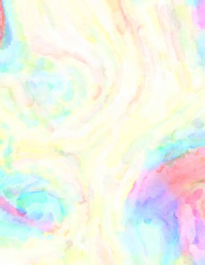 Modern fırça darbeleri. Poster, duvar sanatı, afiş, kart, kitap kapağı veya ambalaj için rahatlatıcı kompozisyonun yumuşak renkli çizimi. Pastel renklerle suluboya.