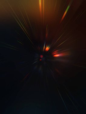 Parlak, canlı ve renkli duvar kağıtları. Parlayan parçacıkları ve çizgileri olan ışık patlaması yıldızı. Güzel soyut ışın arkaplanı.