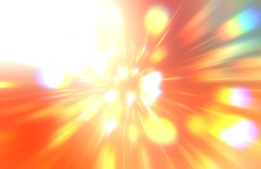 Parlak, canlı ve renkli duvar kağıtları. Parlayan parçacıkları ve çizgileri olan ışık patlaması yıldızı. Güzel soyut ışın arkaplanı.