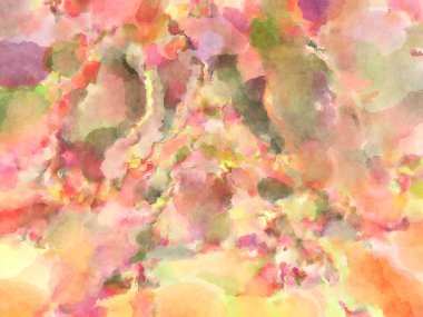 Modern fırça darbeleri. Poster, duvar sanatı, afiş, kart, kitap kapağı veya ambalaj için rahatlatıcı kompozisyonun yumuşak renkli çizimi. Pastel renklerle suluboya.