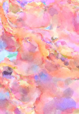 Modern fırça darbeleri. Poster, duvar sanatı, afiş, kart, kitap kapağı veya ambalaj için rahatlatıcı kompozisyonun yumuşak renkli çizimi. Pastel renklerle suluboya.