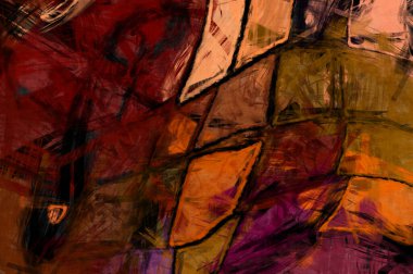 Kaos duvarı sanatı. Sanatsal canlılık ve renkli duvar kâğıdı. Kaotik resim. Taranmış Boyalı Soyut Arkaplan. Fırça darbesi ile boyanmış. Tuval üzerinde etkileyici fırçalanmış resim