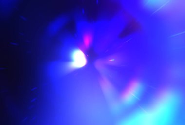 Parlak, canlı ve renkli duvar kağıtları. Parlayan parçacıkları ve çizgileri olan ışık patlaması yıldızı. Güzel soyut ışın arkaplanı.