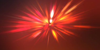 Parlak, canlı ve renkli duvar kağıtları. Parlayan parçacıkları ve çizgileri olan ışık patlaması yıldızı. Güzel soyut ışın arkaplanı.