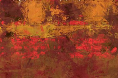 Kaos duvarı sanatı. Sanatsal canlılık ve renkli duvar kâğıdı. Kaotik resim. Taranmış Boyalı Soyut Arkaplan. Fırça darbesi ile boyanmış. Tuval üzerinde etkileyici fırçalanmış resim