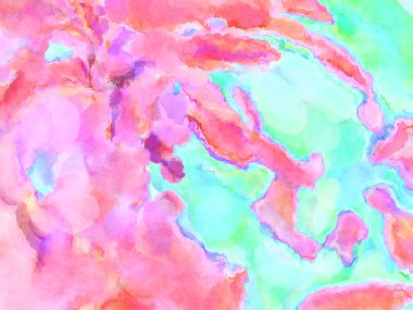 Modern fırça darbeleri. Poster, duvar sanatı, afiş, kart, kitap kapağı veya ambalaj için rahatlatıcı kompozisyonun yumuşak renkli çizimi. Pastel renklerle suluboya.