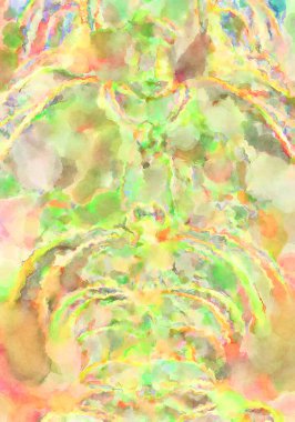 Modern fırça darbeleri. Poster, duvar sanatı, afiş, kart, kitap kapağı veya ambalaj için rahatlatıcı kompozisyonun yumuşak renkli çizimi. Pastel renklerle suluboya.