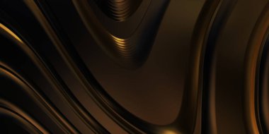 Renkli dalgalı yansıtıcı duvar kağıdının üç boyutlu çizimi. Duvar kağıdı, afiş, arkaplan, kart, kitap kapağı veya web sitesi için grafiksel illüstrasyon. Soyut arkaplan. 