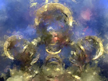 Tuval üzerinde etkileyici fırçalanmış resim. Soyut doku. 2D çizim. Geniş fırça darbeleri. Modern dijital sanat. Çağdaş fırça. Modern ifade. Popüler biçim boyanmış resim.