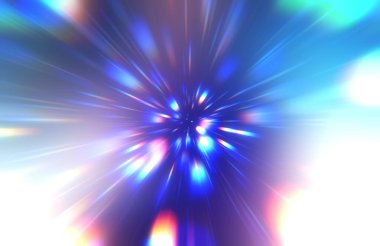 Parlak, canlı ve renkli duvar kağıtları. Parlayan parçacıkları ve çizgileri olan ışık patlaması yıldızı. Güzel soyut ışın arkaplanı.