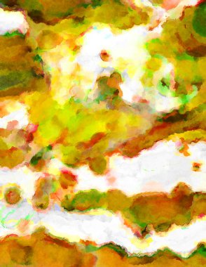 Modern fırça darbeleri. Poster, duvar sanatı, afiş, kart, kitap kapağı veya ambalaj için rahatlatıcı kompozisyonun yumuşak renkli çizimi. Pastel renklerle suluboya.