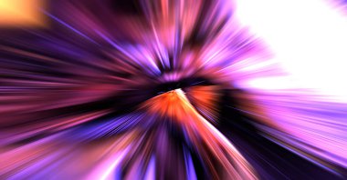 Hızlı yüksek hız bulanıklaştırma arkaplanı. Işık teknolojisi soyut duvar kağıdı. Renkli ışık enerjisi parlamaları. Çarpık grafik hareket arkaplanı. Dinamik patlama flaşı. İvme etkisi.