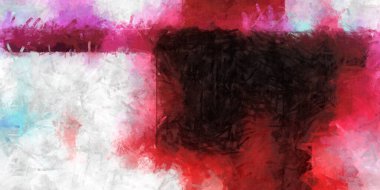 Doğrusal ve geometrik şekilli modern sanat. Renkli çağdaş sanat eserleri. Painton tuvalinin renk vuruşları. Soyut arkaplanda fırça darbeleri. Fırça boyası. Duvar sanatı.